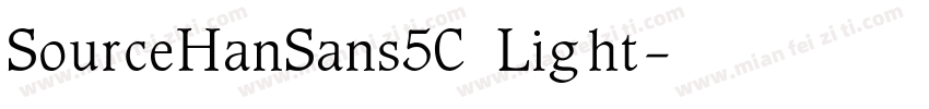 SourceHanSans5C Light字体转换